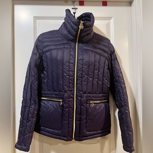 Michael Kors Purple Packable Down Fill Coat Jacket Large L (Small Repair)